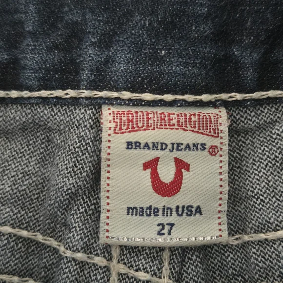 True Religion Y2K Grail Dark Wash Low Rise Denim Capri Pants Size 27 - Picture 7 of 13